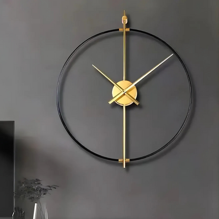 Wall Clock – Large Wooden-Inspired Design with Silent Quartz Movement for Stylish Interiors
