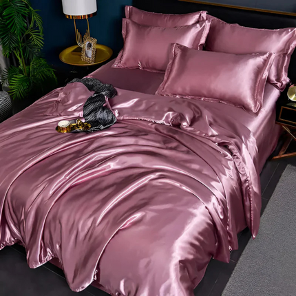 Silky Soft Luxury Duvet Cover Set with Breathable Satin-Look Comfort for All Seasons