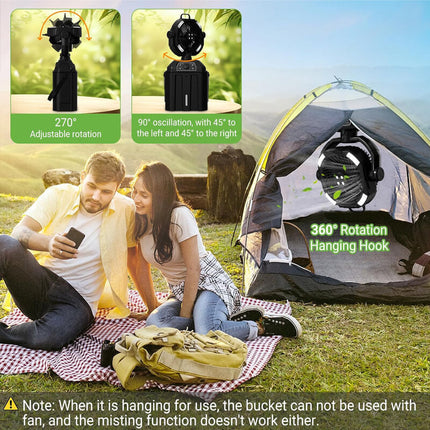 4 in 1 Mist Camping Fan with 6L Bucket 3