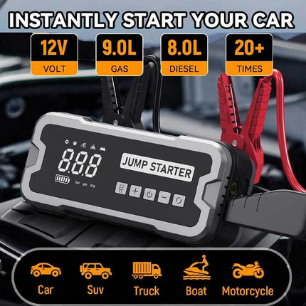 4 in 1 Portable Jump Starter with Air Pump Pro 2