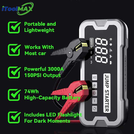 4 in 1 Portable Jump Starter with Air Pump Pro 5