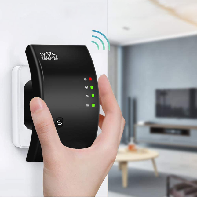 WiFi Range Extender – Compact Plug-In Signal Booster with 300 Mbps Speed & 2.4 GHz Coverage Expansion