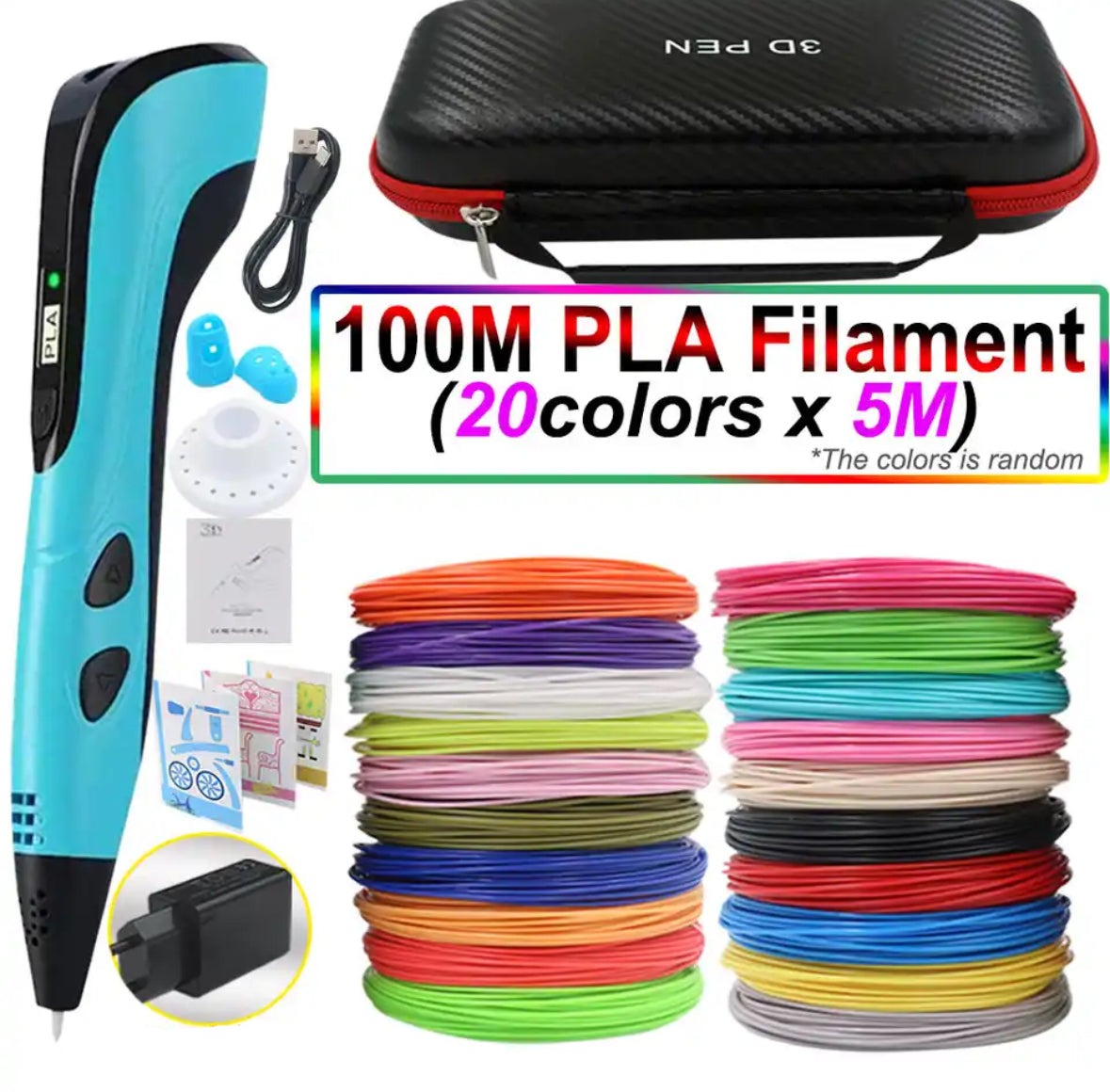 3D Printing Pen Set – Easy-Control Drawing Tool with PLA Filament & LED Display