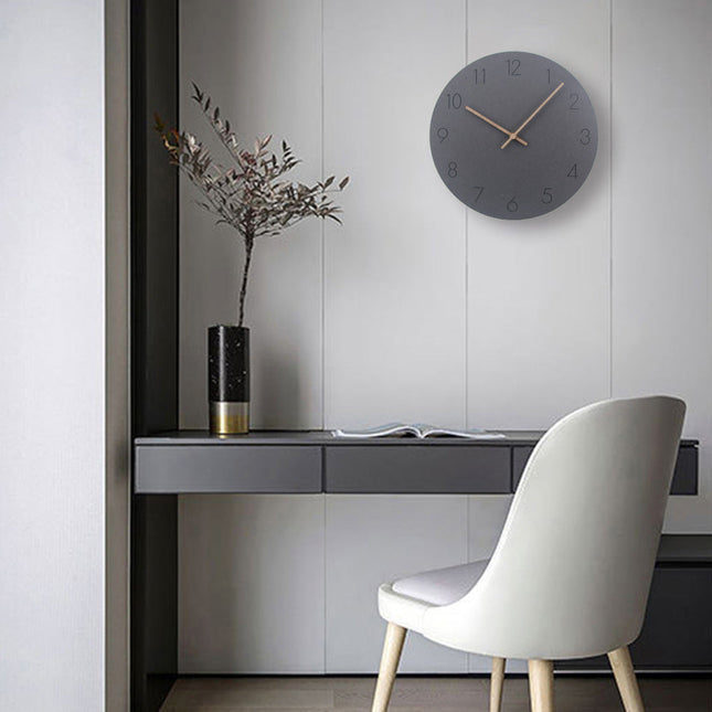 Wall Clock – Scandinavian Minimalist Wooden Design with Silent Quartz Movement