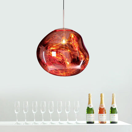 LunaLux Glass Pendant Light with Modern Elegance and Warm Ambient Illumination for Dining Areas