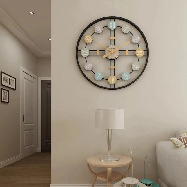 Wall Clock – Large Modern Metal Design with Silent Quartz Movement for Stylish Interiors