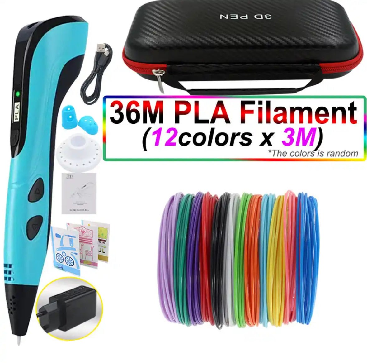3D Printing Pen Set – Easy-Control Drawing Tool with PLA Filament & LED Display