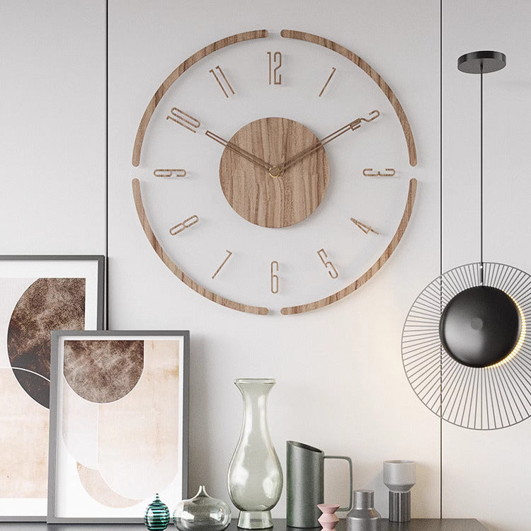 WOODLINE – Moderne & Minimalistisk Vægur med Ramme i Træ
