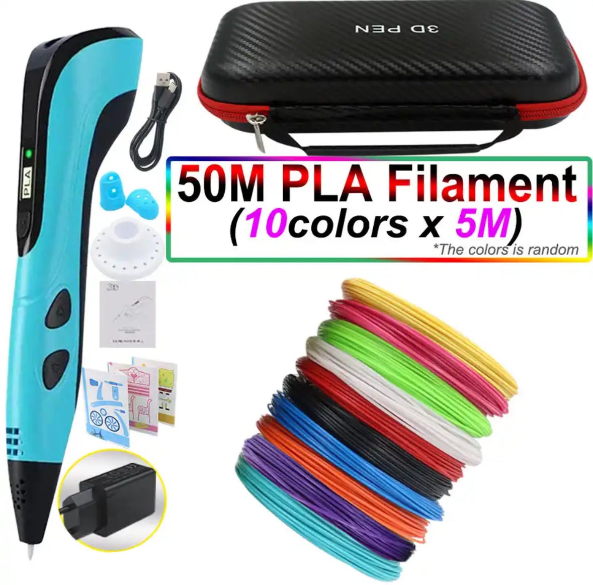 3D Printing Pen Set – Easy-Control Drawing Tool with PLA Filament & LED Display