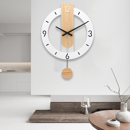 Wall Clock – Large Modern Wooden-Acrylic Design with Precise Quartz Movement
