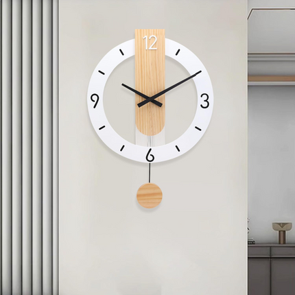 Wall Clock – Large Modern Wooden-Acrylic Design with Precise Quartz Movement