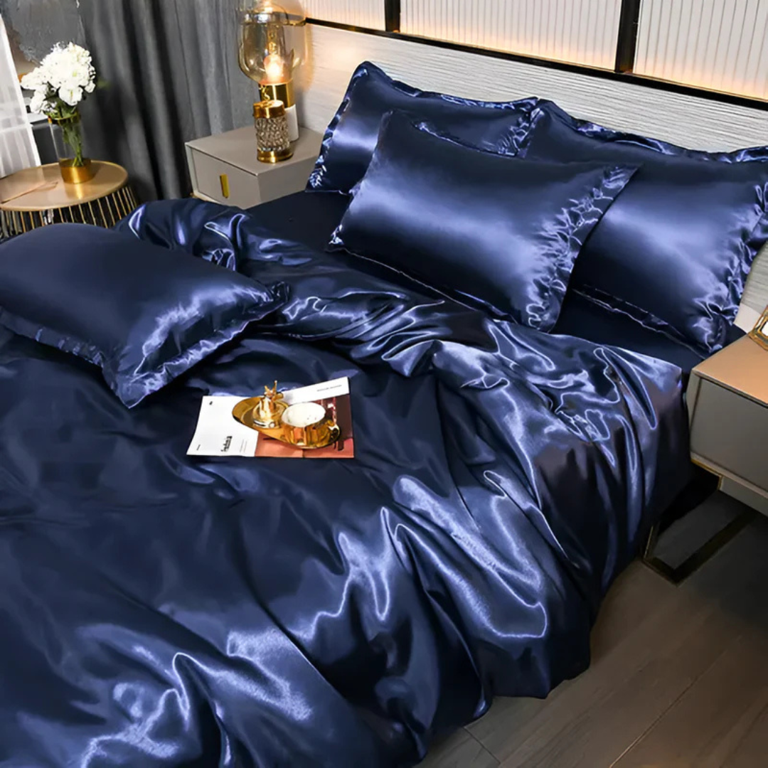 SilkLuxe – Satin Dynebetrækssæt Åndbart & Silkeblødt
