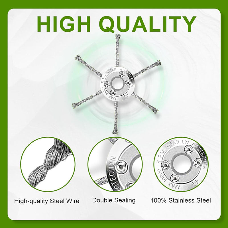 8 inches Steel Wire Trimmer Head for 4 in 1 Cordless Weed Eater Pro 2