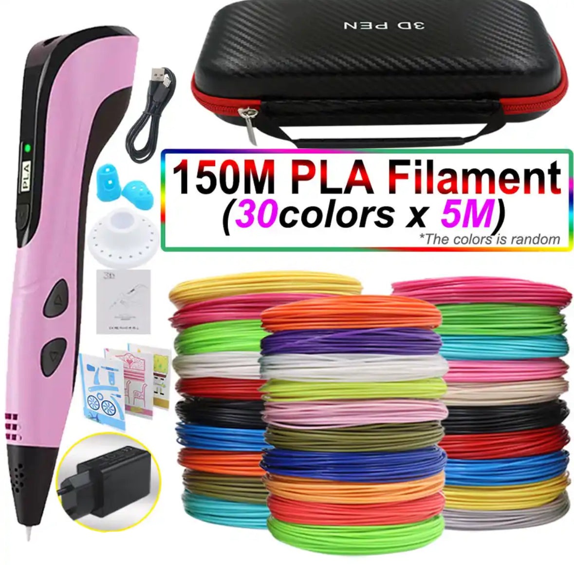 3D Printing Pen Set – Easy-Control Drawing Tool with PLA Filament & LED Display