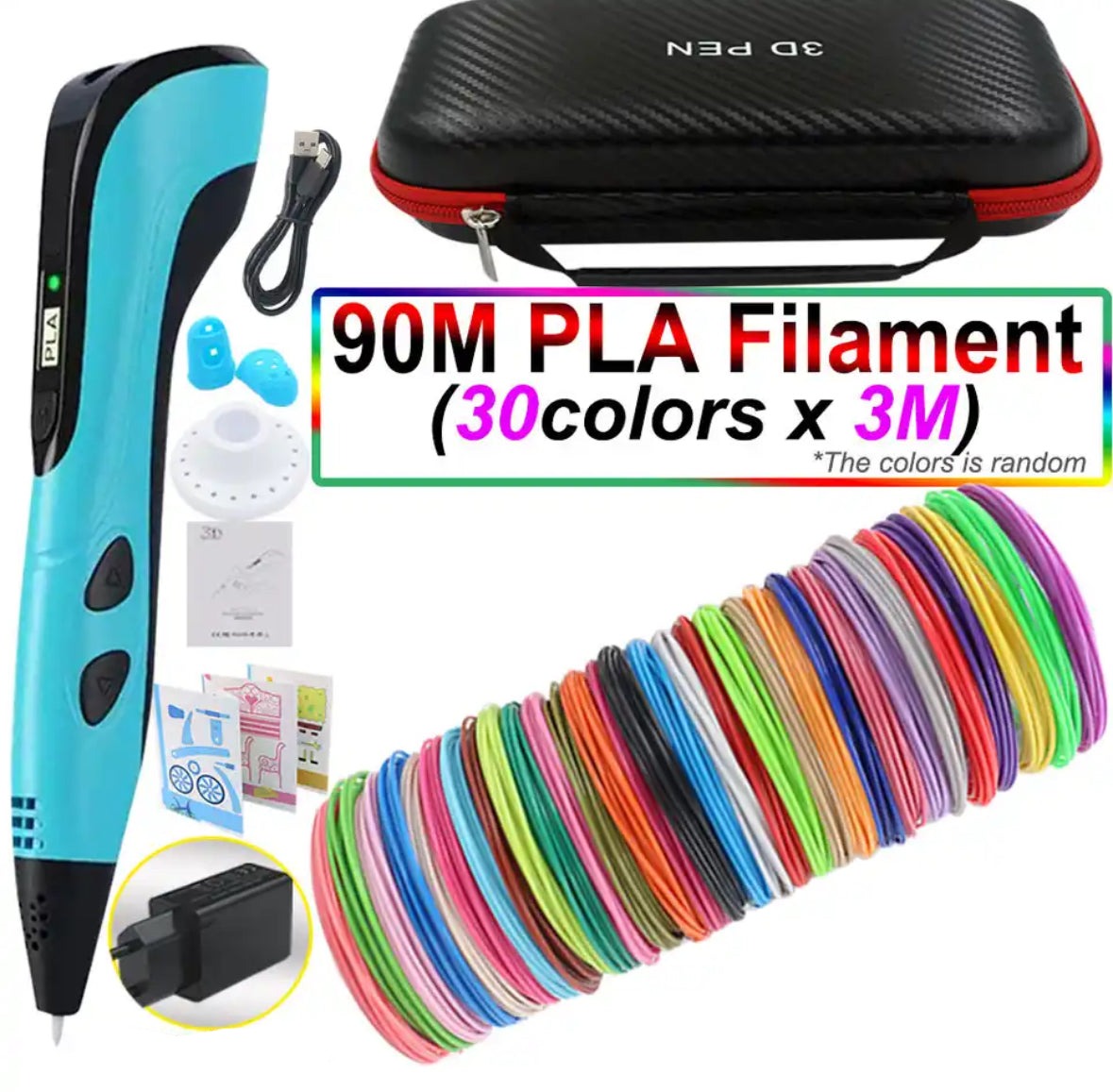 3D Printing Pen Set – Easy-Control Drawing Tool with PLA Filament & LED Display