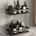 Adhesive Bathroom Shelf Drill-Free ABS Plastic Stainless Steel 5kg Load 8