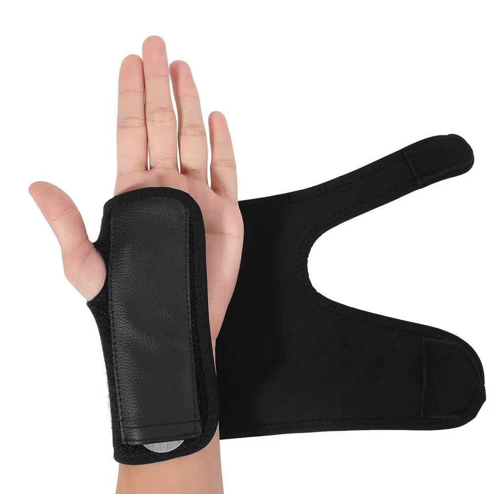 Adjustable Wrist Support Brace with Metal Splint for Stabilization and Compression 0