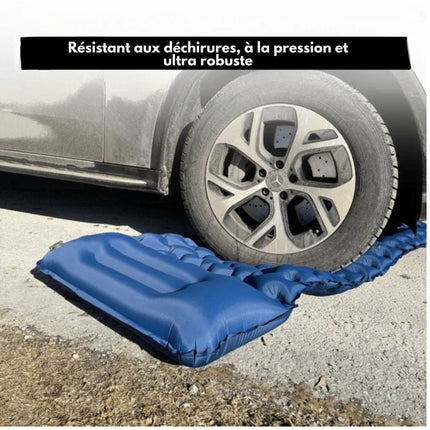 Inflatable Camping Mattress – Lightweight Air Mat with Built-In Foot Pump & Ergonomic Pillow