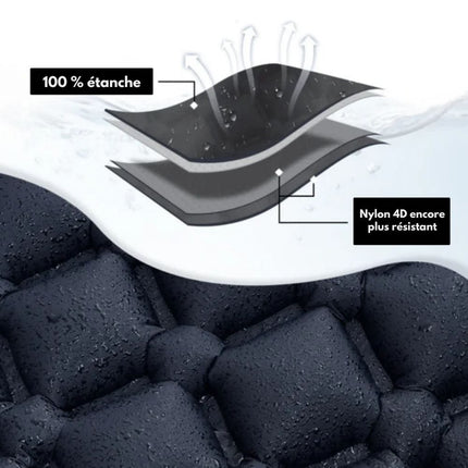 Inflatable Camping Mattress – Lightweight Air Mat with Built-In Foot Pump & Ergonomic Pillow