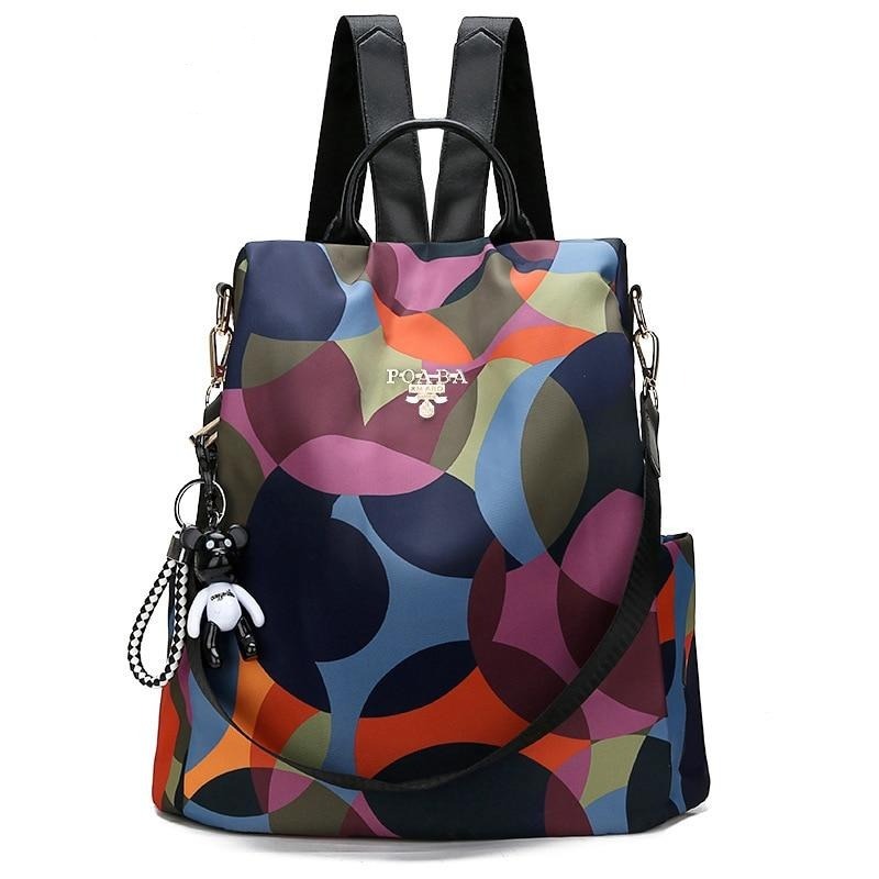 Anti-theft waterproof backpack with secure back compartment and multiple pockets 0