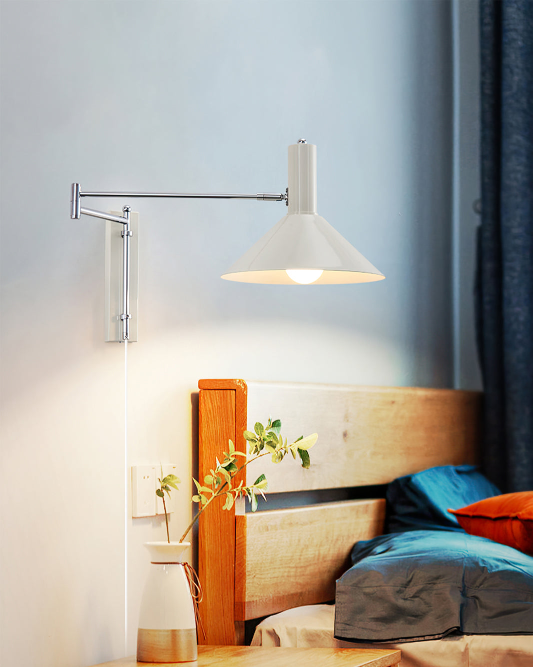 Anvia – Minimalistisk Væglampe med Justerbar arm til Soveværelse og Stue