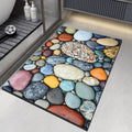 Tapis de salle de bain – Aspect pierre à séchage rapide, haute absorbance et base en caoutchouc antidérapante