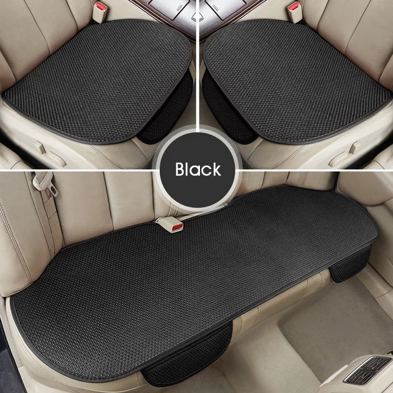 Atmungsaktives Auto Sitzkissen aus Eisseide für ganzjährigen Komfort, ergonomisch, Universalgröße 2