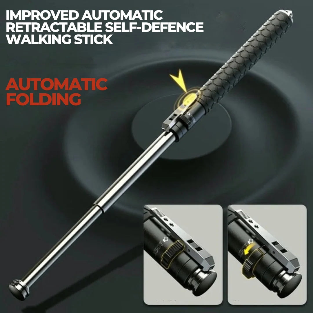 Automatic Self Defense Walking Stick for Hiking and Urban Safety 1