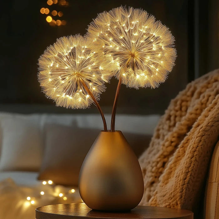 Lighted Dandelion Branch Decor – Glowing Seed Heads for Home or Events