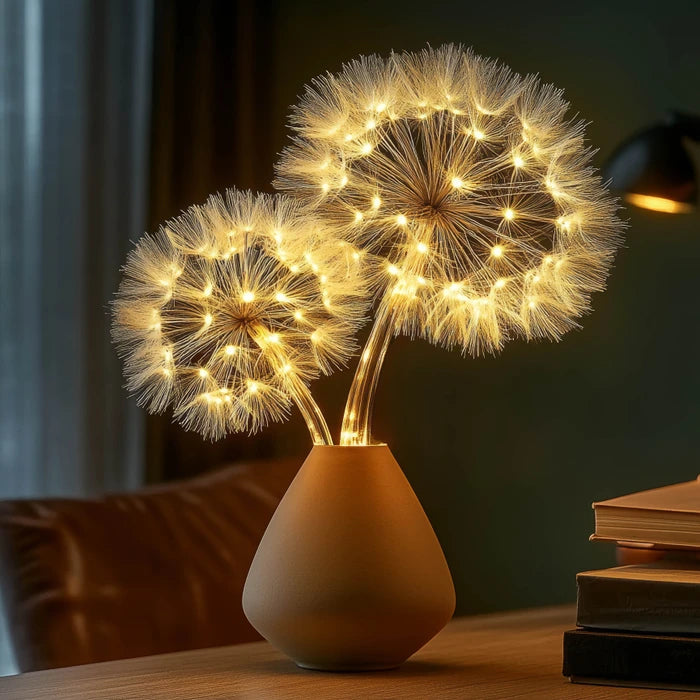Lighted Dandelion Branch Decor – Glowing Seed Heads for Home or Events