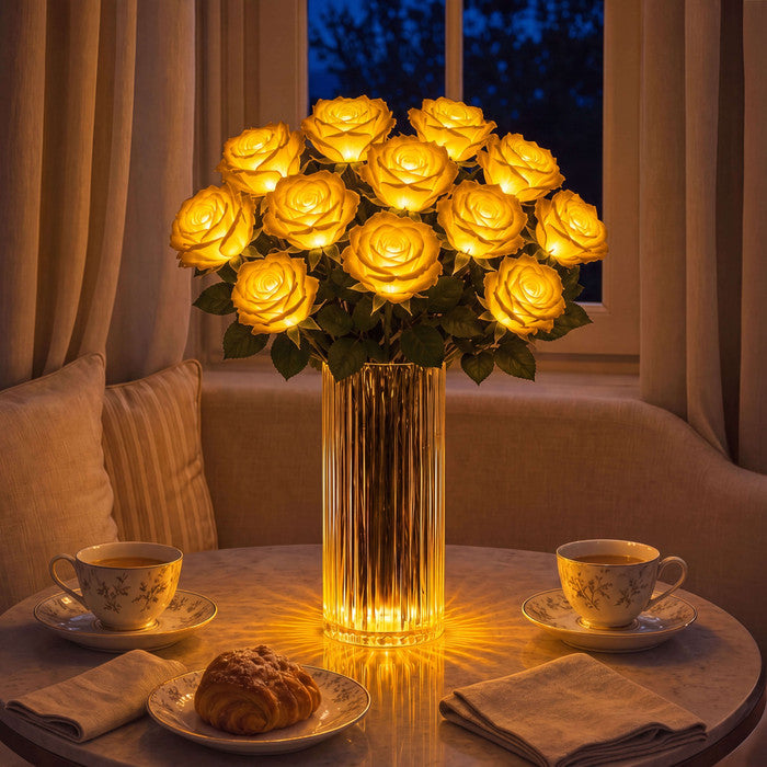 Light-Up Rose Bouquet – Glowing Artificial Flowers That Never Need Water