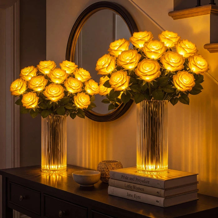Light-Up Rose Bouquet – Glowing Artificial Flowers That Never Need Water