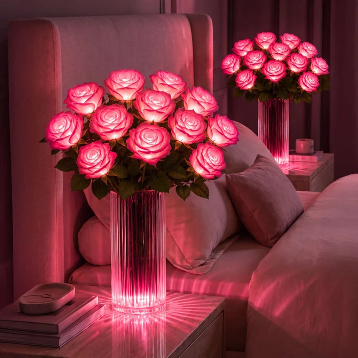 Light-Up Rose Bouquet – Glowing Artificial Flowers That Never Need Water
