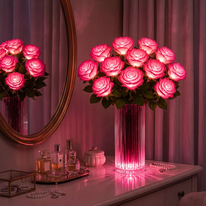 Light-Up Rose Bouquet – Glowing Artificial Flowers That Never Need Water
