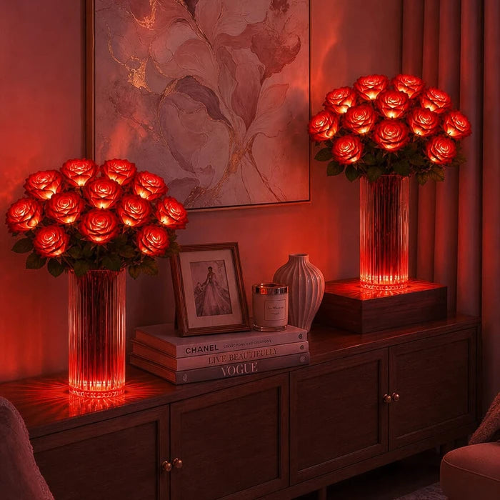 Light-Up Rose Bouquet – Glowing Artificial Flowers That Never Need Water