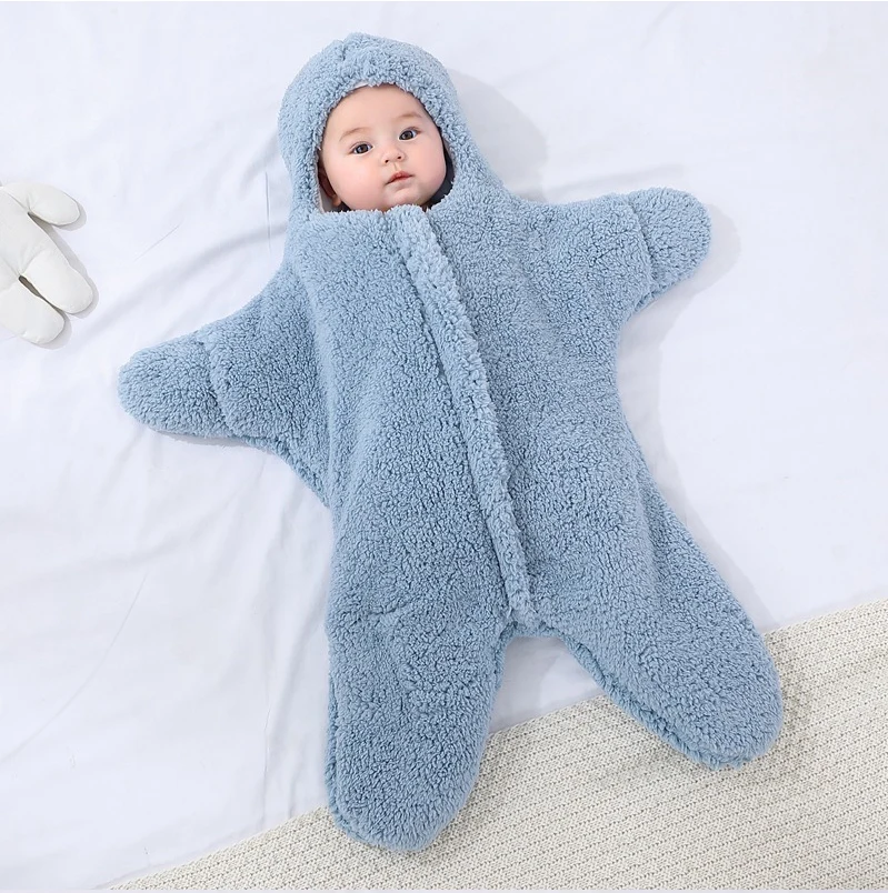 Baby Sleeping Bag - Soft Cashmere Sleep Sack with Starfish Design for Infants 1