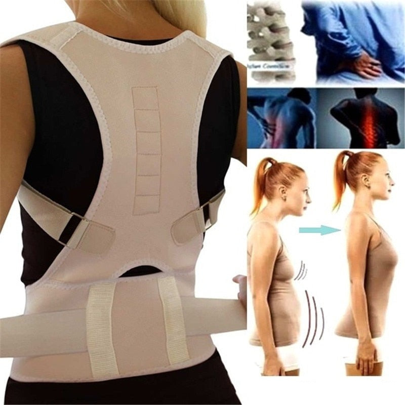 Back Support Brace with Magnetic Therapy for Posture Correction and Pain Relief 4