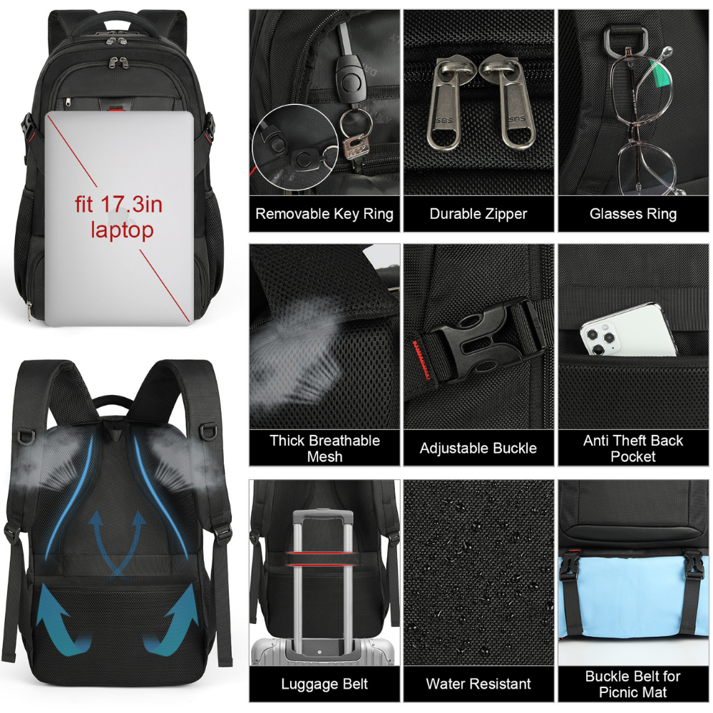 Backpack Travel Large Insulated Laptop Compartment Organizer 4