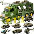 Set de Jeu Militaire 14-en-1 – Ensemble Complet de Jouets avec Véhicules, Soldats & Effets Sonores