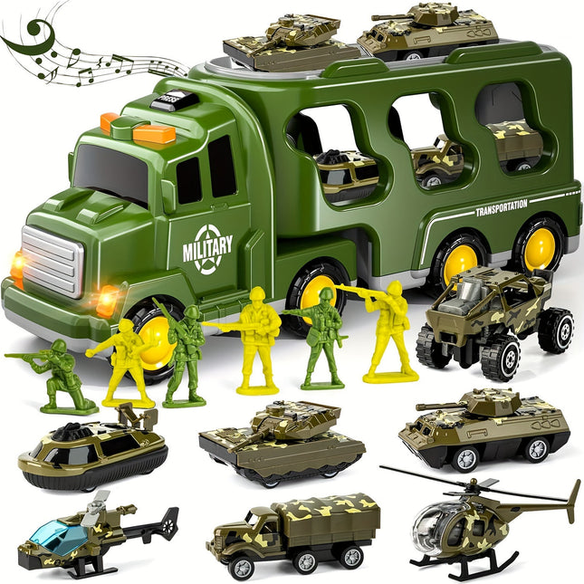 14-in-1 Military Playset – Complete Toy Set with Vehicles, Soldiers & Sound Effects