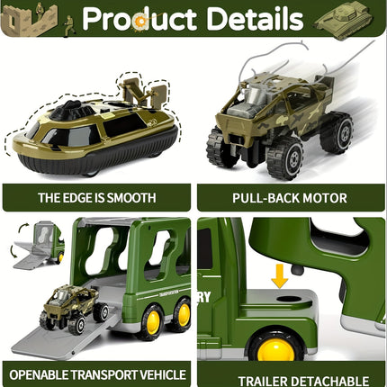14-in-1 Military Playset – Complete Toy Set with Vehicles, Soldiers & Sound Effects