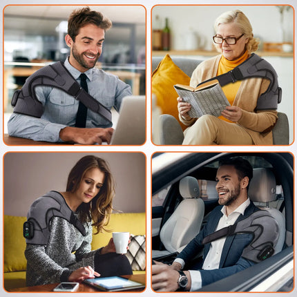 Beheizte Schulterstütze mit Vibration, LED-Anzeige, wiederaufladbar, für Schultern und Gelenke 5