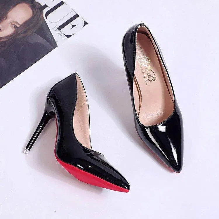 Black Platform Heels for Women - Classic High Heel Pumps with Pointed Toe 3