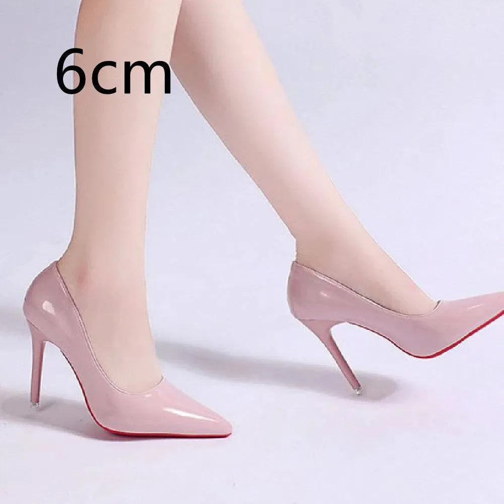 Black Platform Heels for Women - Classic High Heel Pumps with Pointed Toe 6