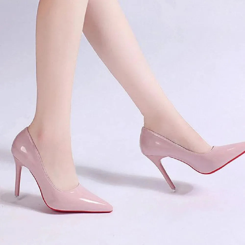 Black Platform Heels for Women - Classic High Heel Pumps with Pointed Toe 7