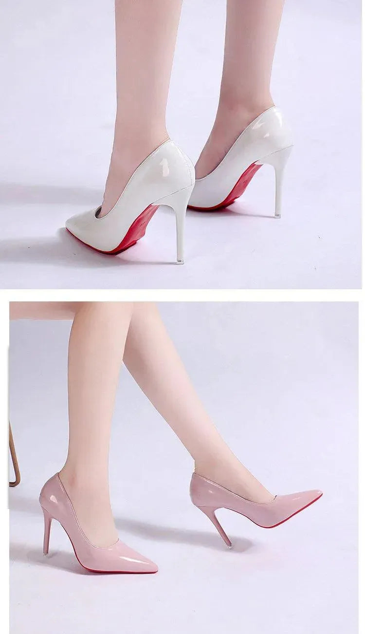 Black Platform Heels for Women - Classic High Heel Pumps with Pointed Toe 8