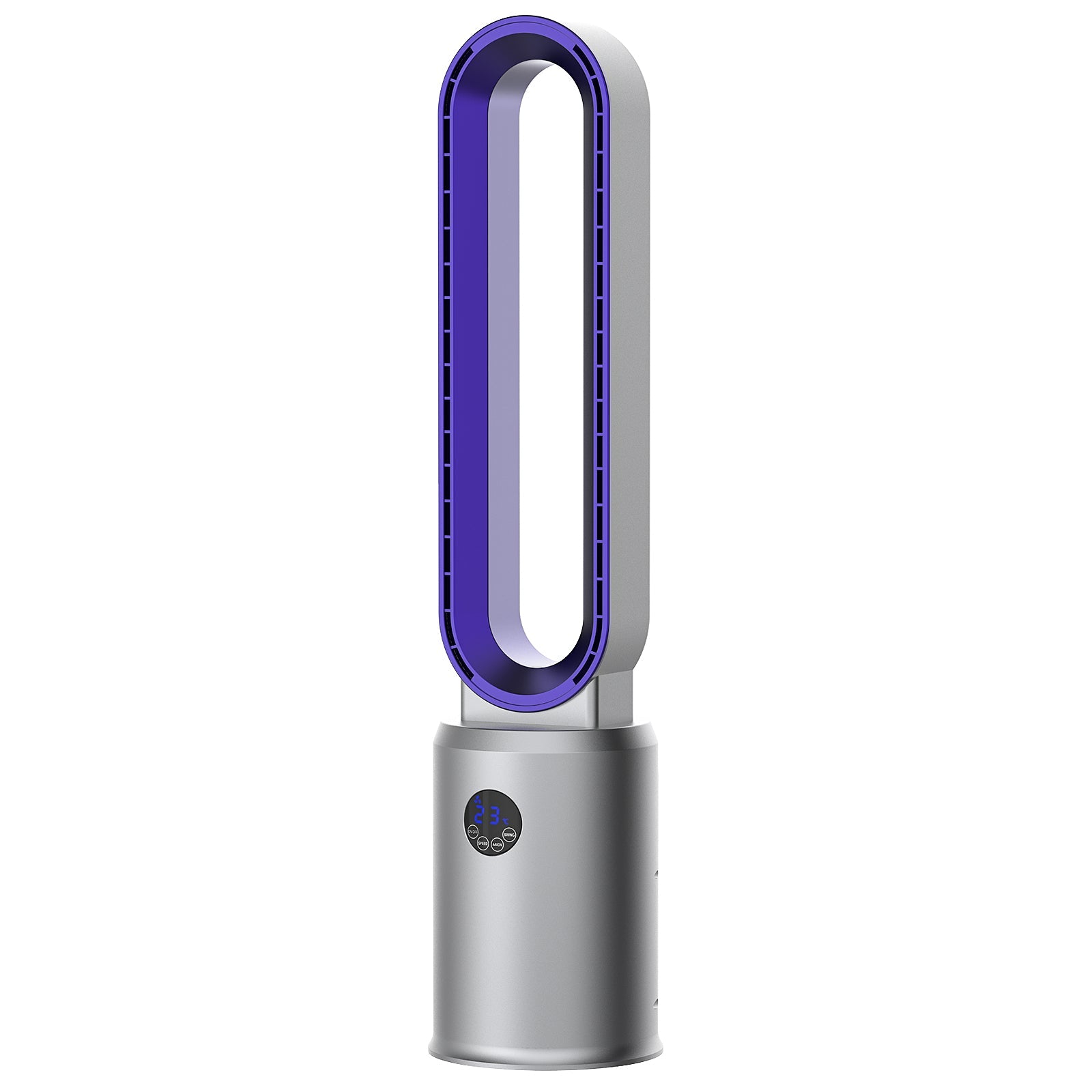 Bladeless Tower Fan with Remote, 24 Speeds, Air Purifier & 12H Timer 0