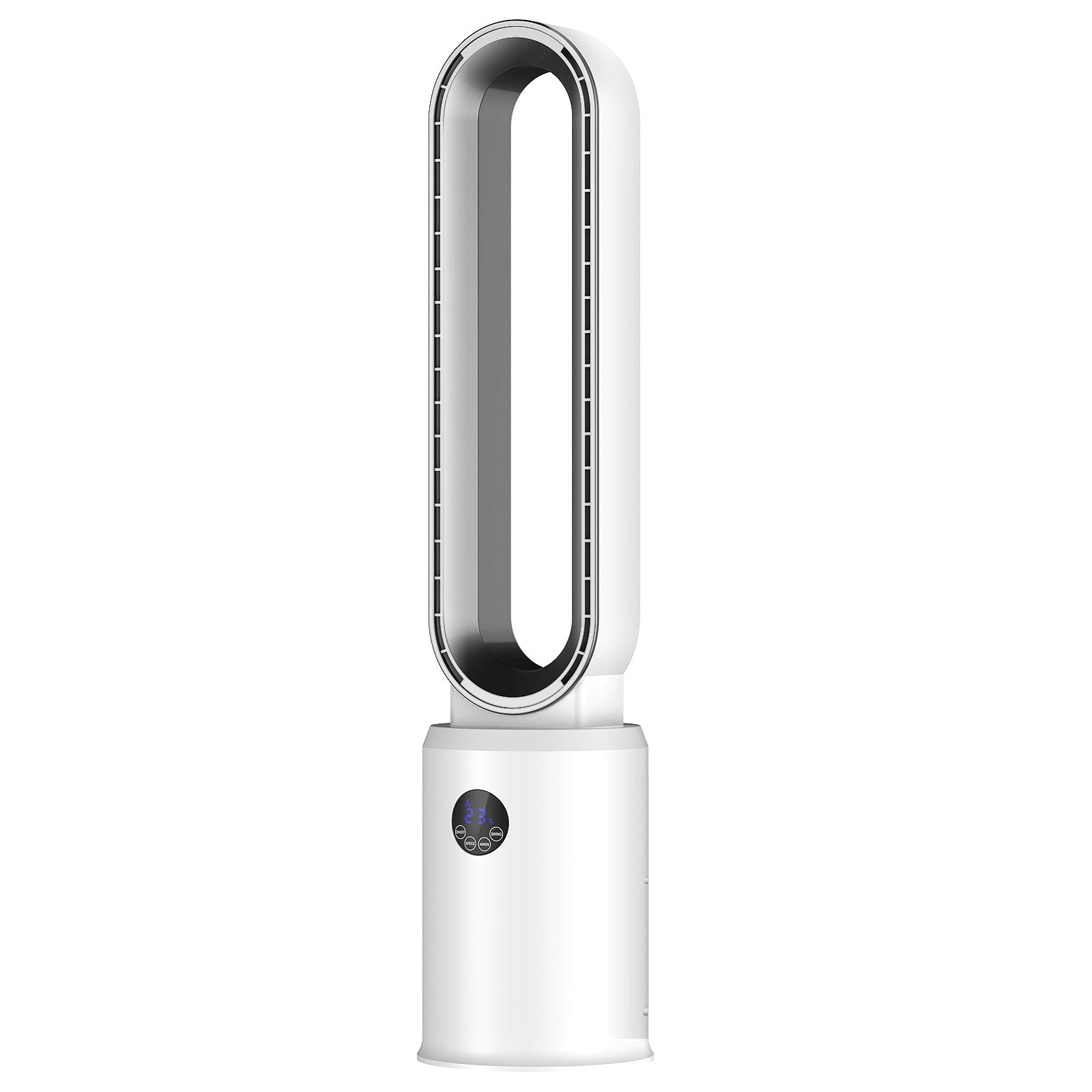 Bladeless Tower Fan with Remote, 24 Speeds, Air Purifier & 12H Timer 9