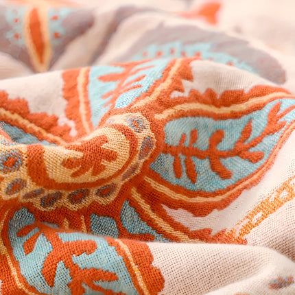 Blanket Throw Floral Boho Fringe Design 5