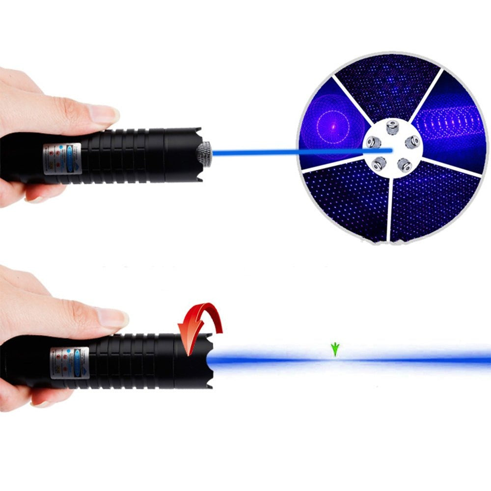 Blue Laser Pointer 450nm High Power Beam with 5000m+ Tactical Range and Adjustable Focus 2